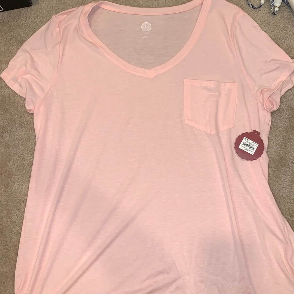 Light Pink V-Neck with Pocket